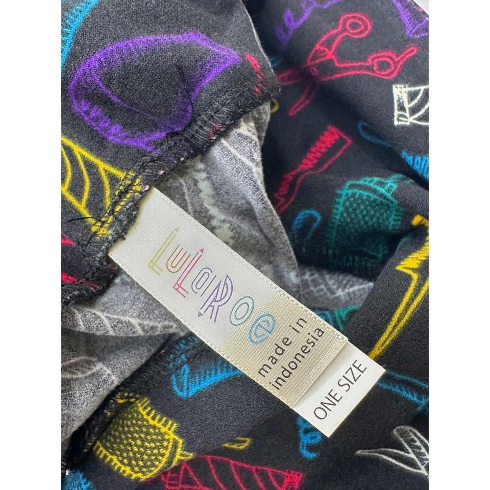 New LuLaRoe Mystery Leggings hairdresser Stylist Brush Scissors Stretch OS - Picture 8 of 8
